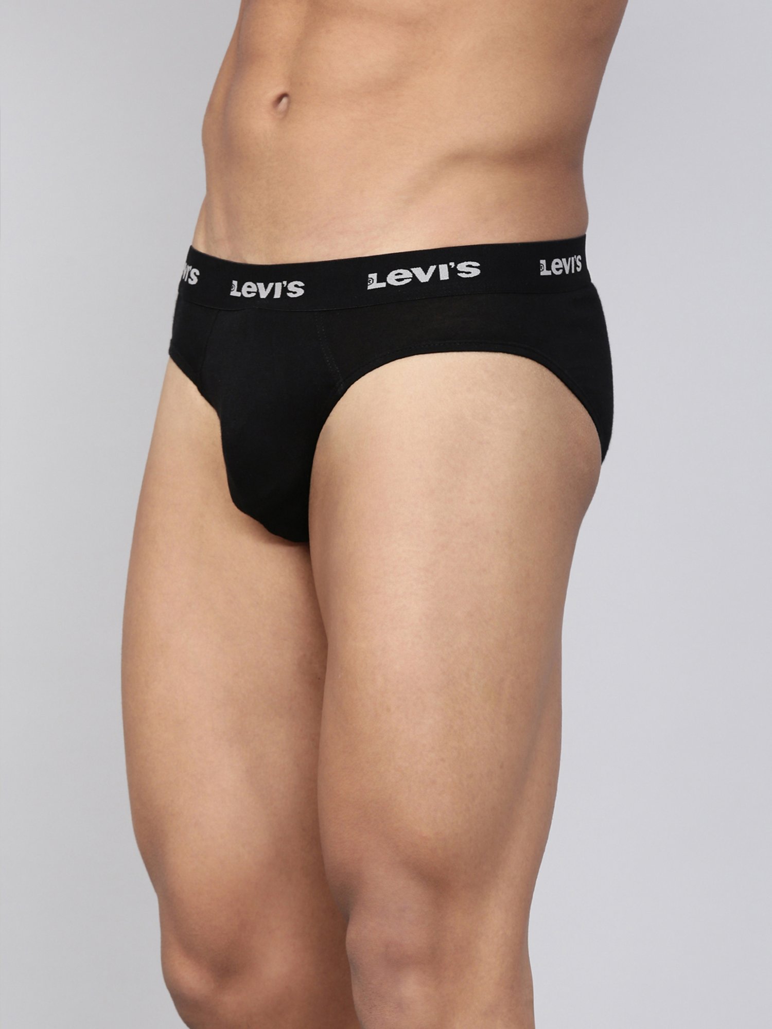 Levi's Black Cotton Regular Fit Briefs - Pack Of 2