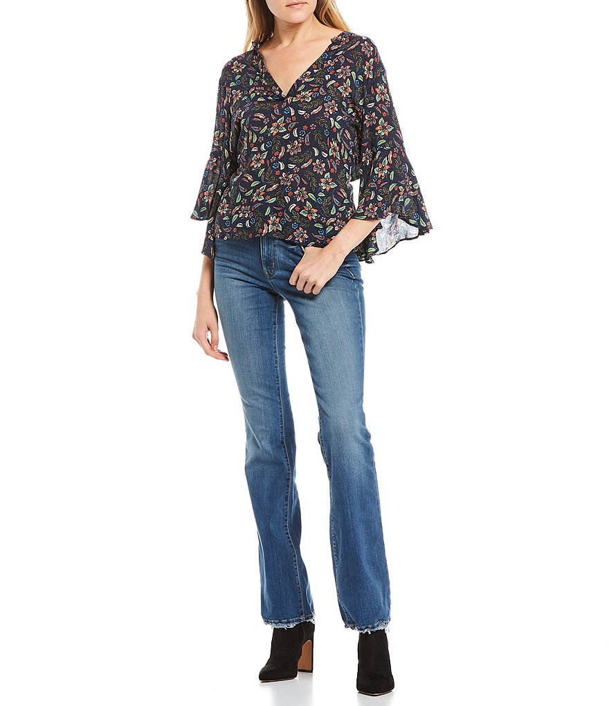 Miss Me Chloe Embellished Wing Flap Pocket Bootcut Jeans