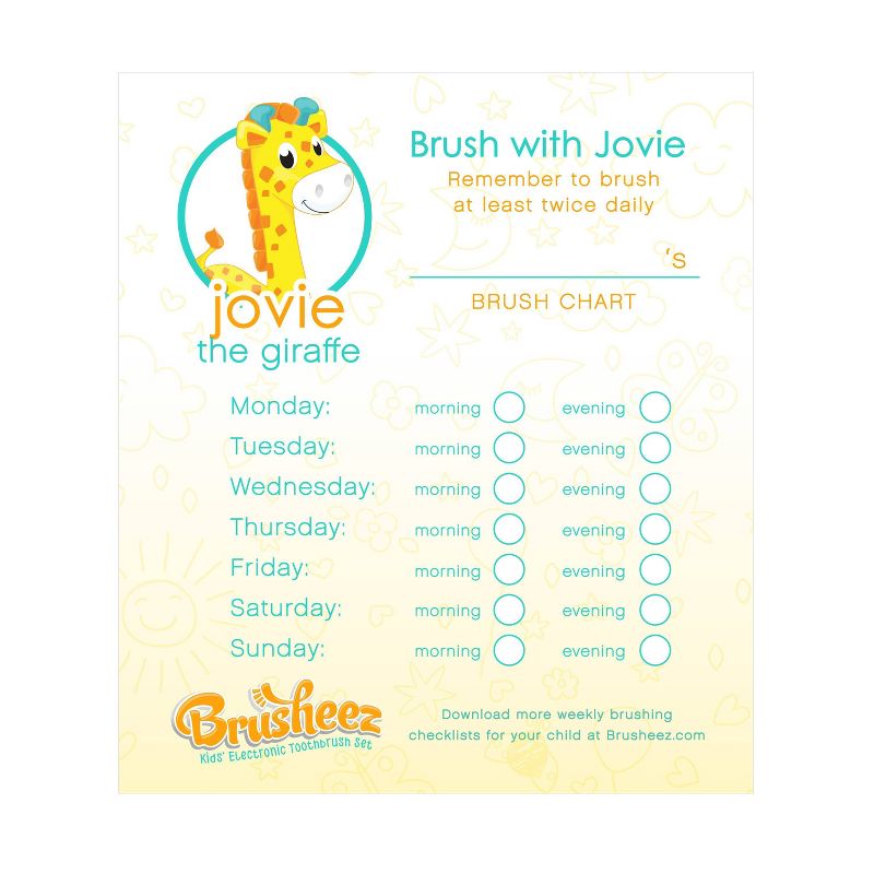 Brusheez Jovie the Giraffe Children's Electronic Kids Toothbrush Set