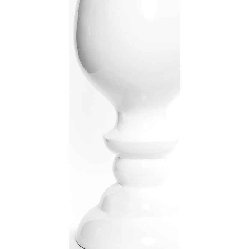 Uniquewise White Modern Fiberglass Goblet Shape Floor Vase 30 Inch High