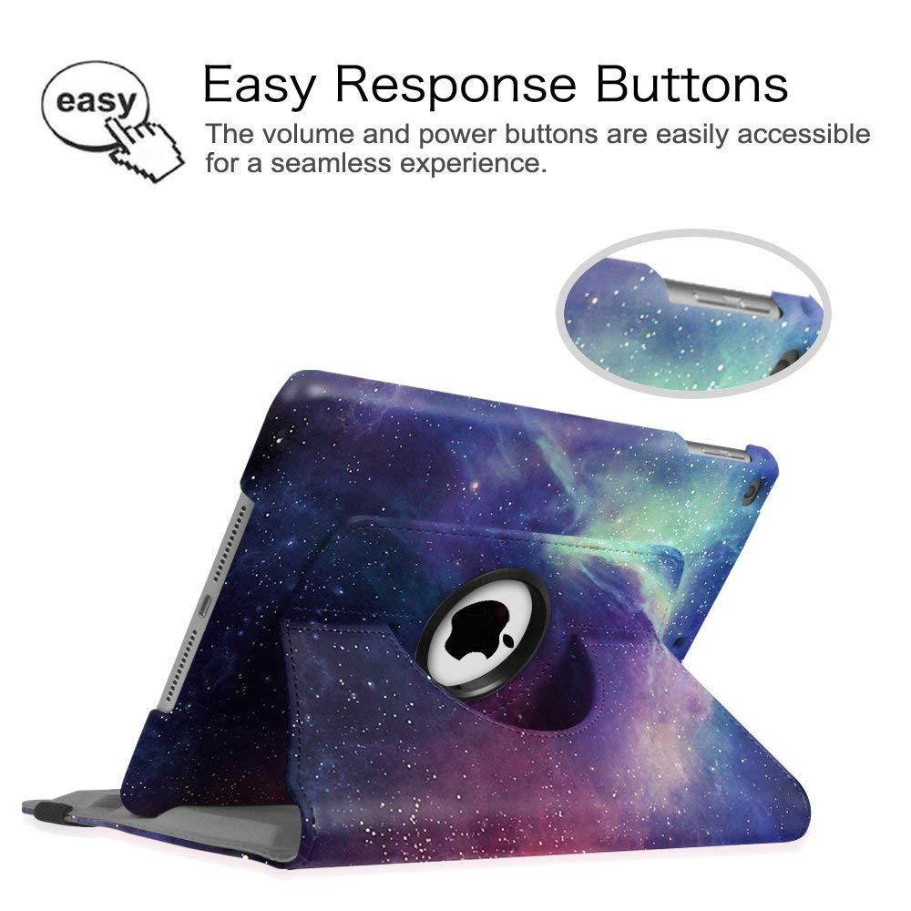 Fintie iPad 9.7 inch 2018 2017 / iPad Air Case - 360 Degree Rotating Stand Protective Cover with Auto Sleep Wake for Apple iPad 9.7" (6th Gen, 5th Gen) / iPad Air 2013 Model, Galaxy