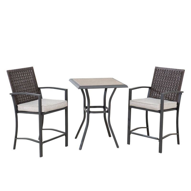 3pc Ludwig Folding Bistro Set - Royal Garden