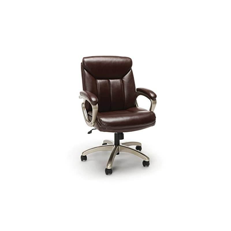 ESS Collection Executive Office Chair, in Brown with Champagne Frame (ESS-3020-BRN)