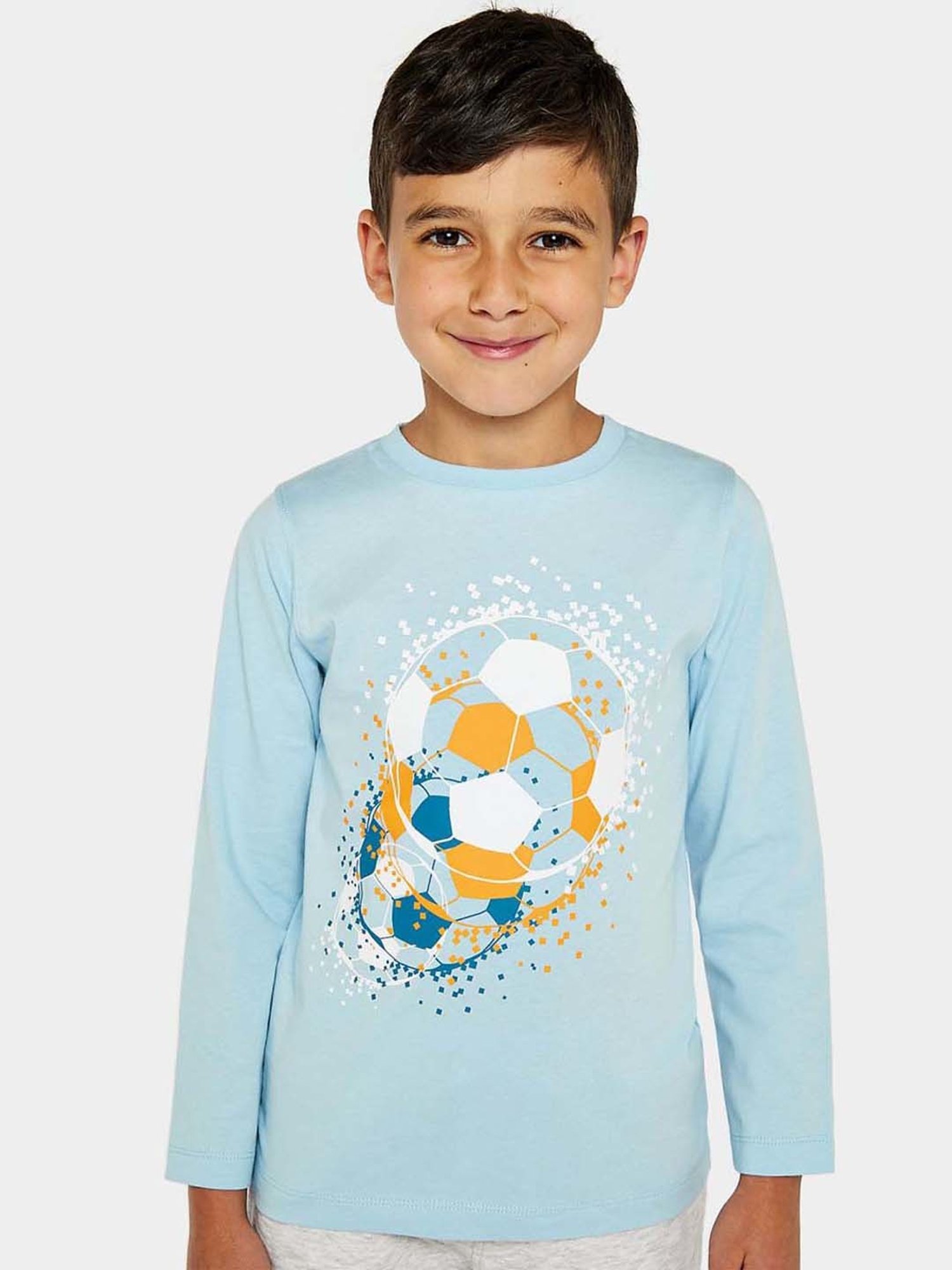 Mothercare Kids Blue Printed Full Sleeves T-Shirt