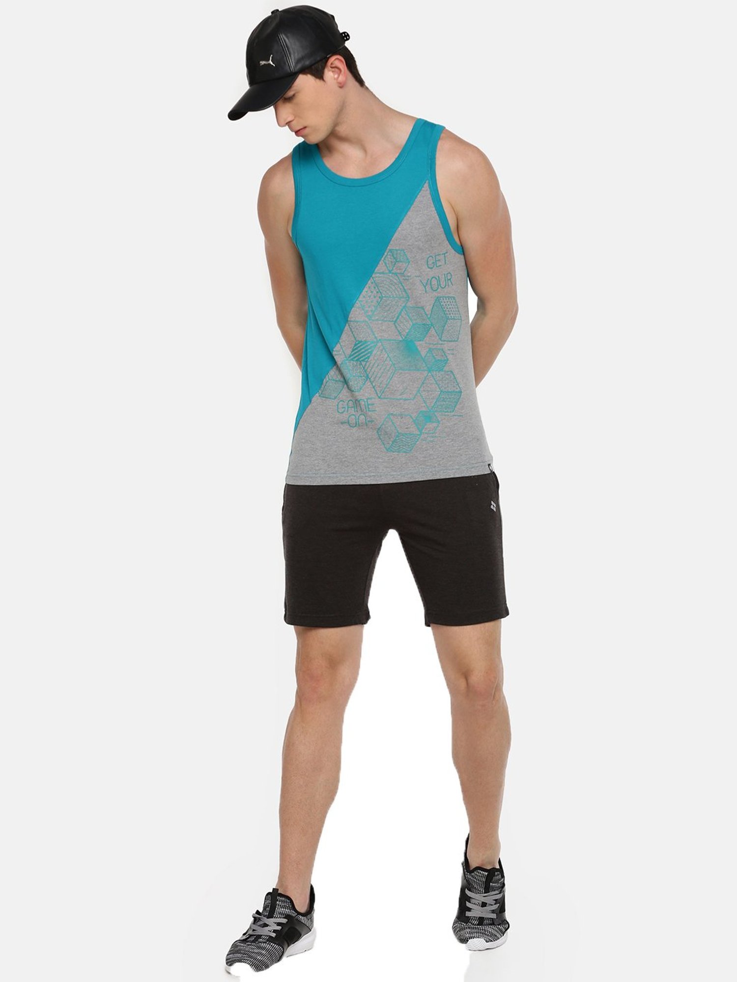 Dollar Grey Cotton Regular Fit Shorts