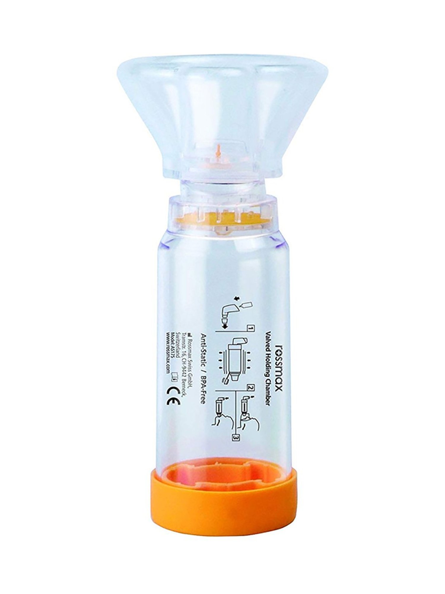 Rossmax Aerospacer Valved Holding Chamber for Child (Orange)