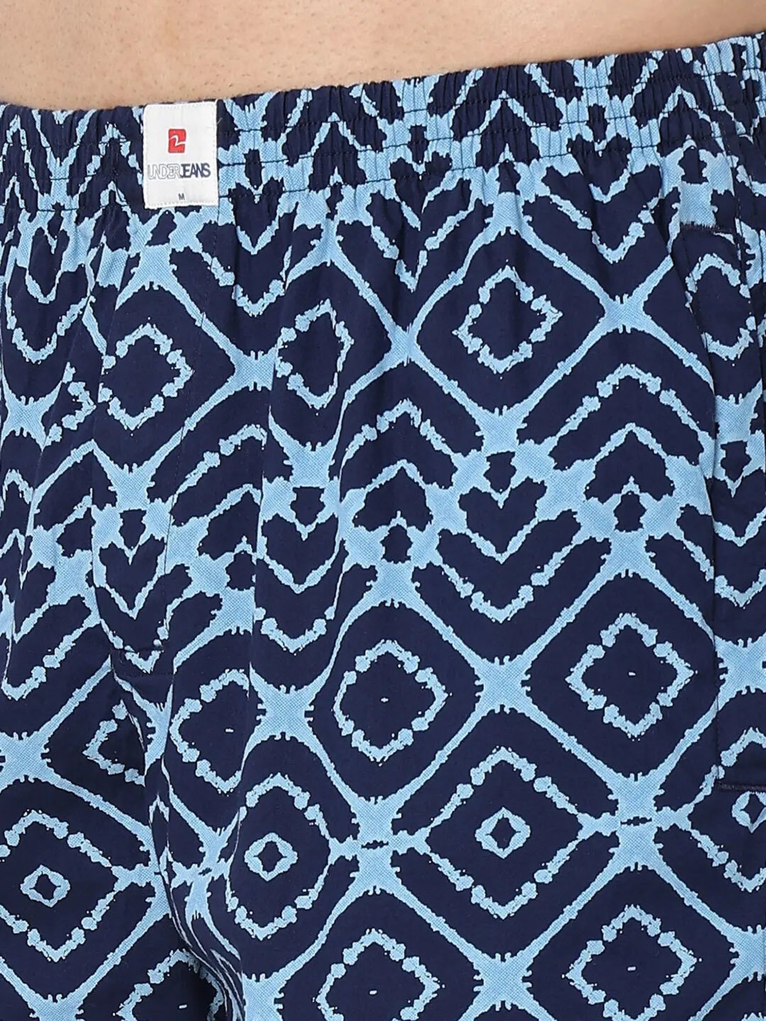 UnderJeans by Spykar Blue Printed Boxer Shorts