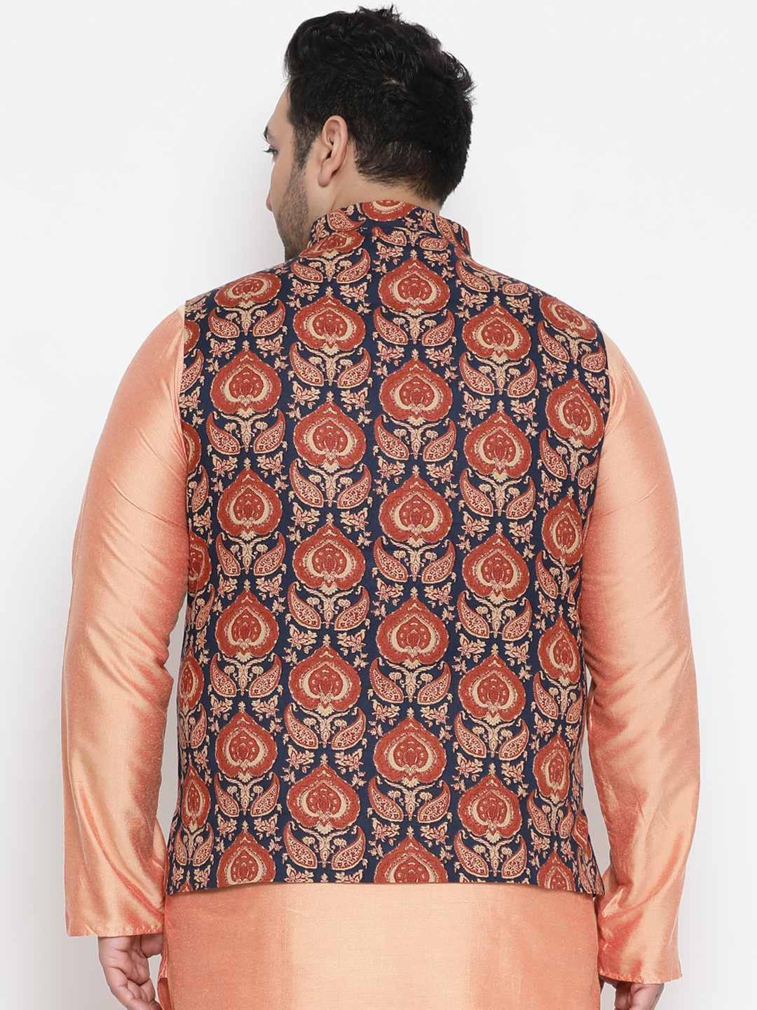 KISAH PLUS Multicolored Regular Fit Printed Nehru Jacket