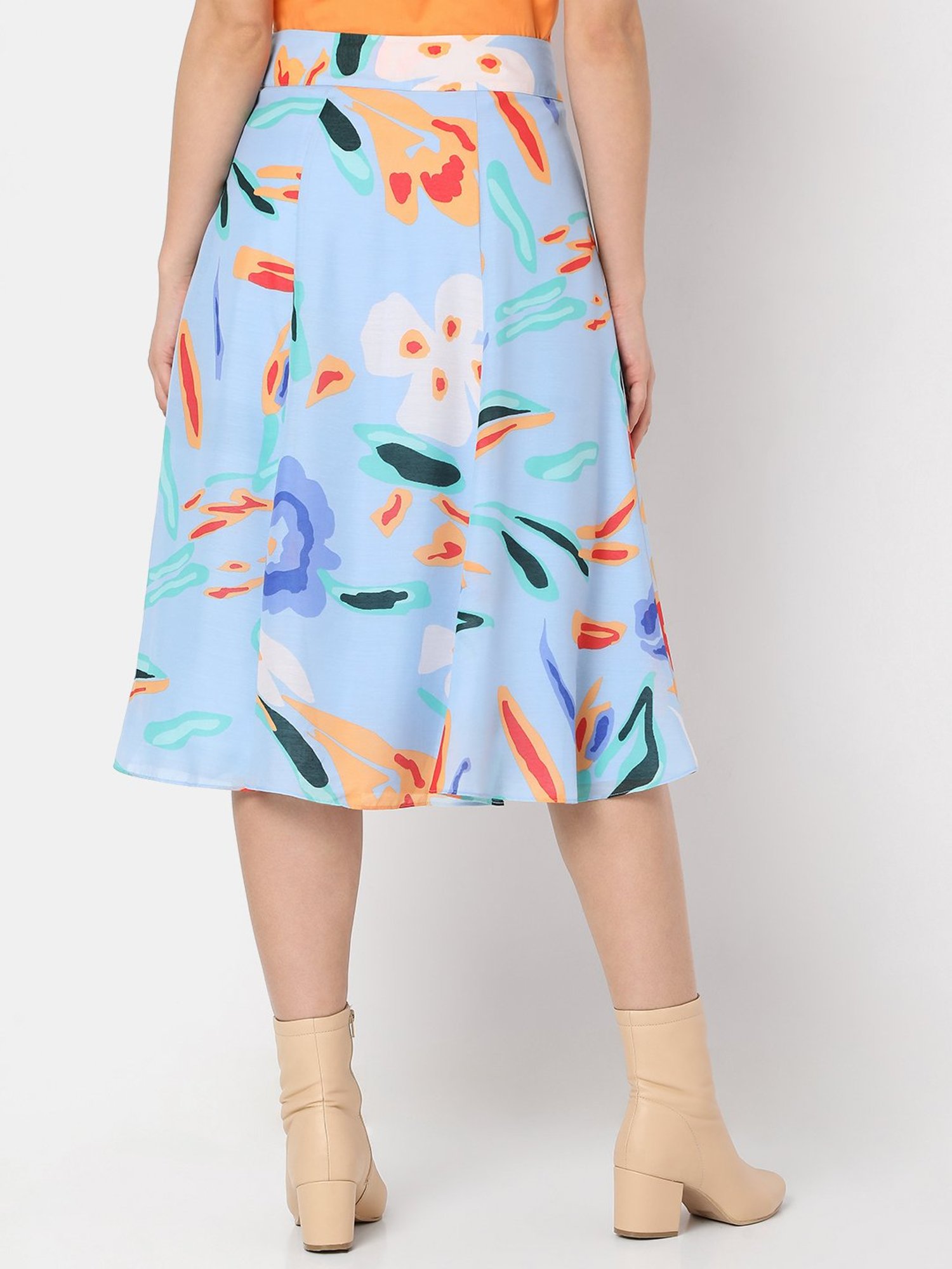 Vero Moda Blue Printed Skirt