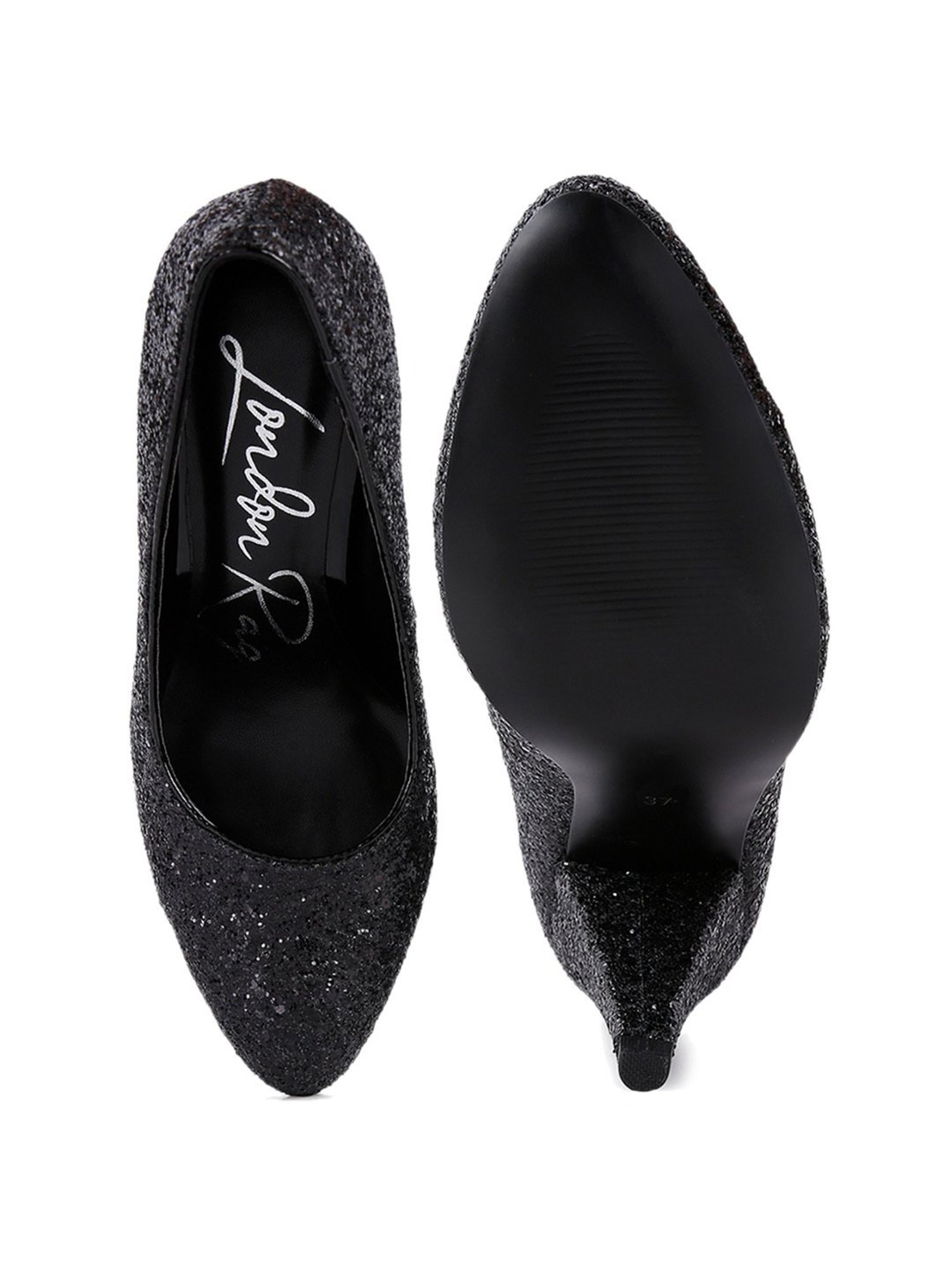 London Rag Women's Black Casual Pumps