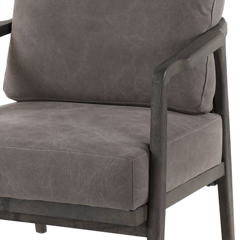 Accent Chair, Solid Oak Framed Slate Gray - Olivia & May