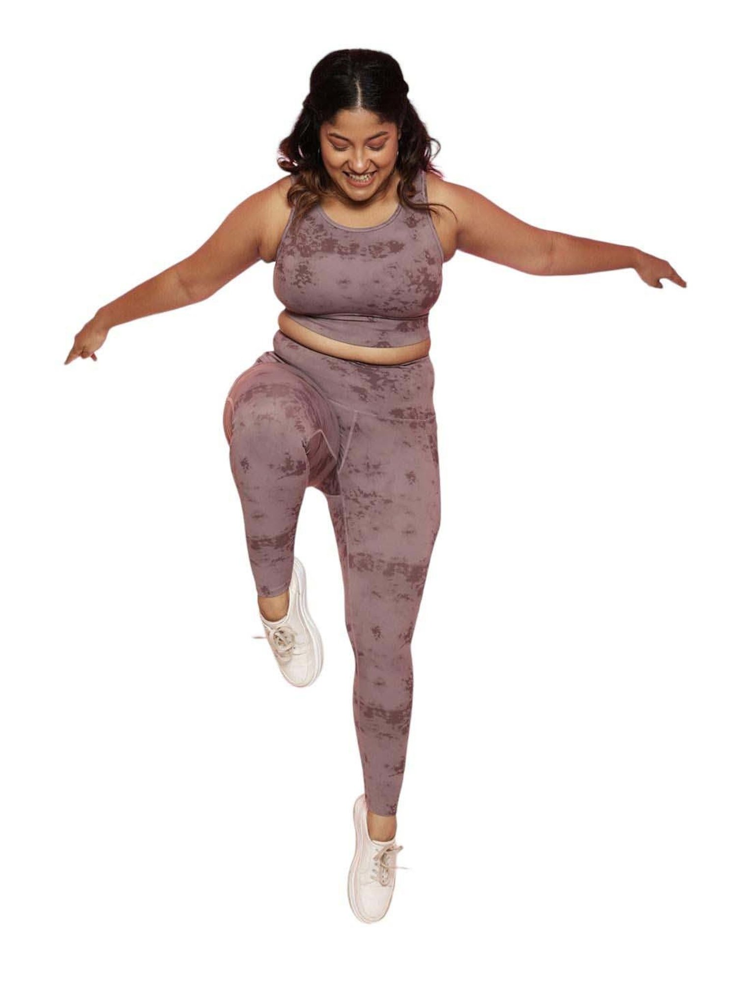 BlissClub Purple Printed Sports Bra