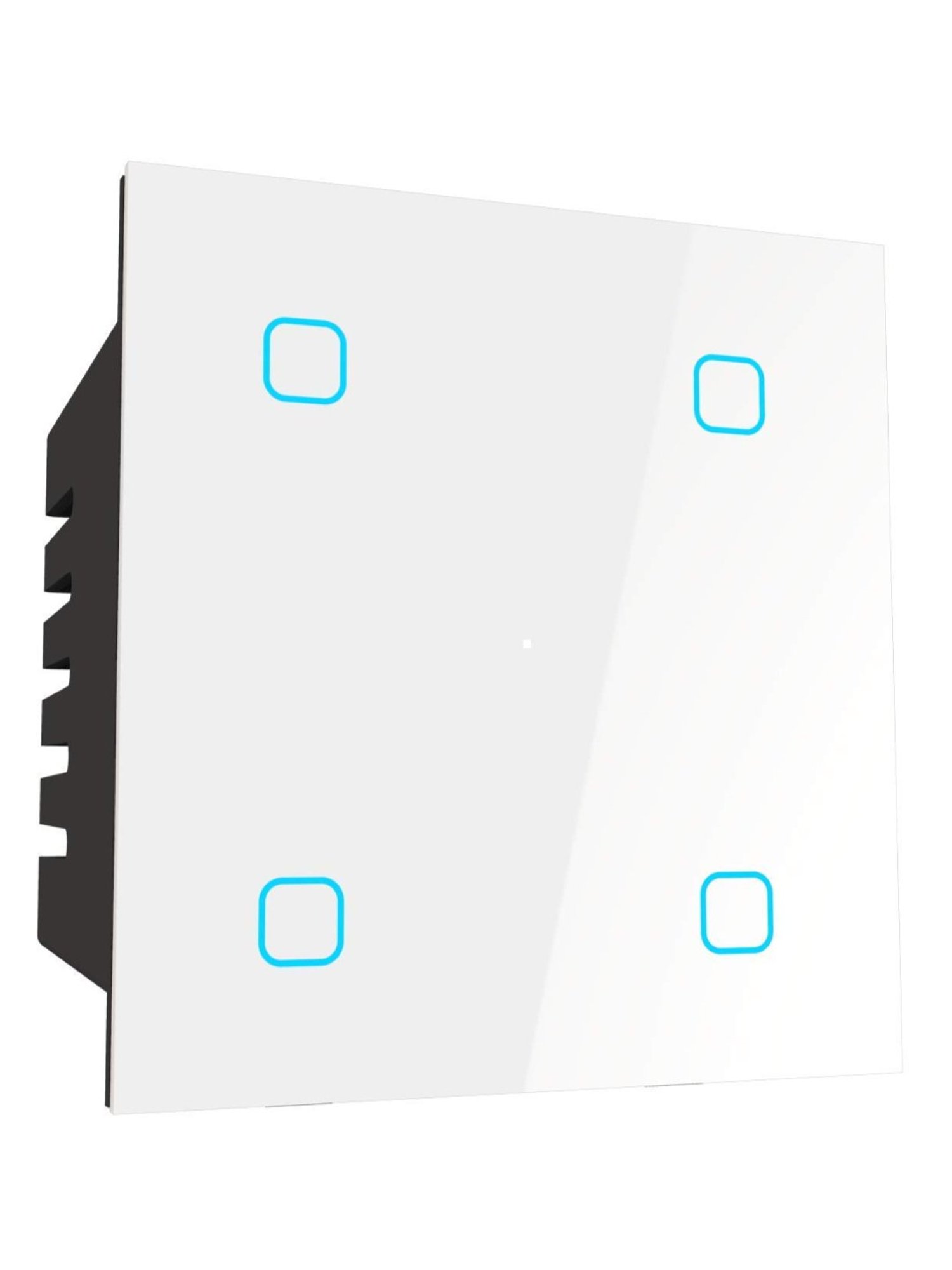 Teqooz 4-Switch Smart Wi-Fi plus Bluetooth Touch Switch 6 Amp Each (White)