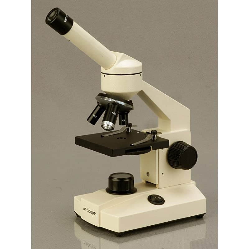M100CLEDSP14 40X1000X Student Biological Field Microscope with LED Lighting and Slide Preparation Kit