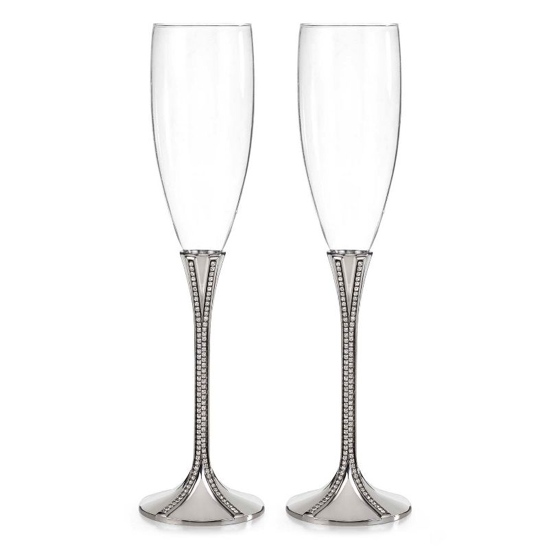 6oz Zippered Elegance Flute Drinkware Clear - Hortense B. Hewitt