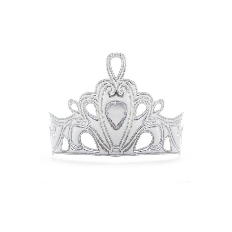 Little Adventures Girls' Princess Gloves Pink with Diva Crown Silver