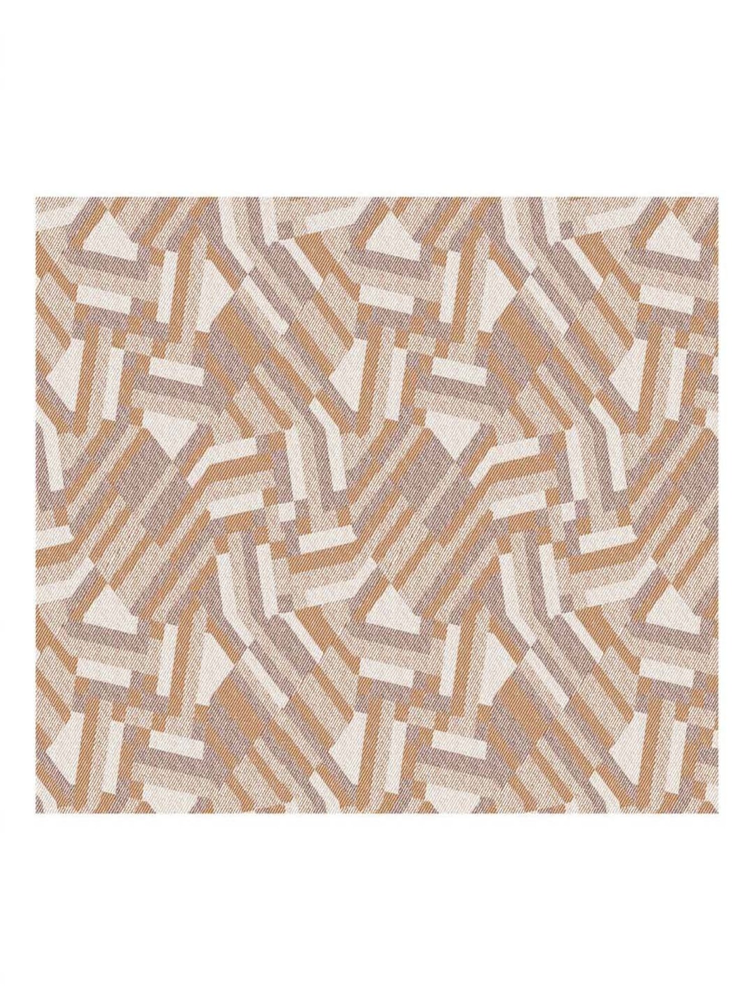 BELLA CASA Genteel Abstract Brown & Beige 180 TC Cotton Bedsheet with 2 Pillow Covers