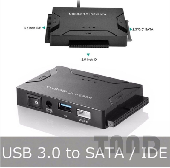 USB 3.0 To IDE SATA Converter External Hard Disk Universal Adapter Data Transfer Converter for 2.5/ 3.5 Inch Optical Drive HDD SSD