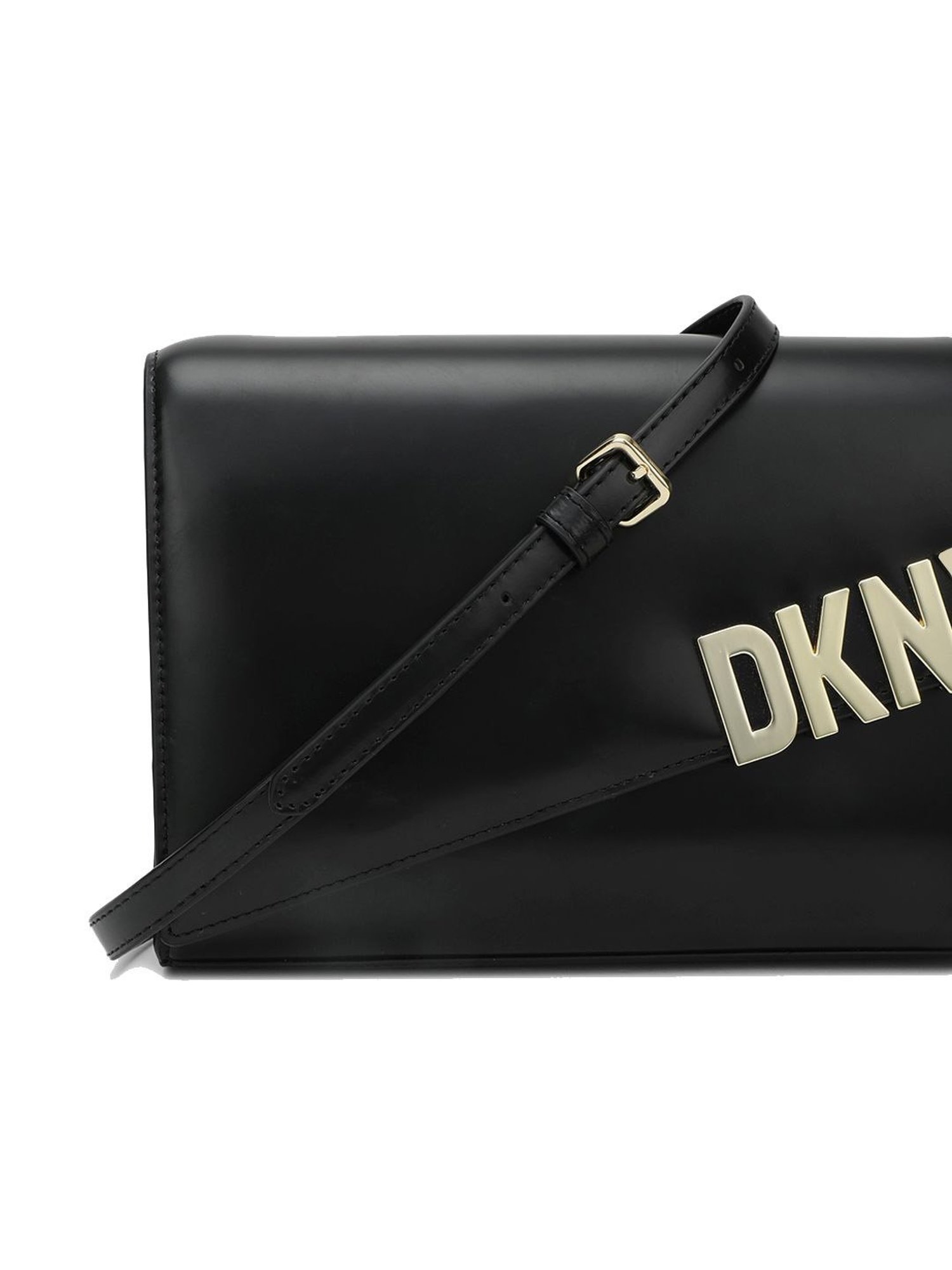 Dkny Black Leather Solid Sling Handbag
