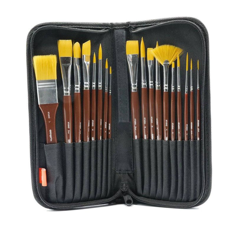Kingart 18ct Fine Art Brush Set and Case