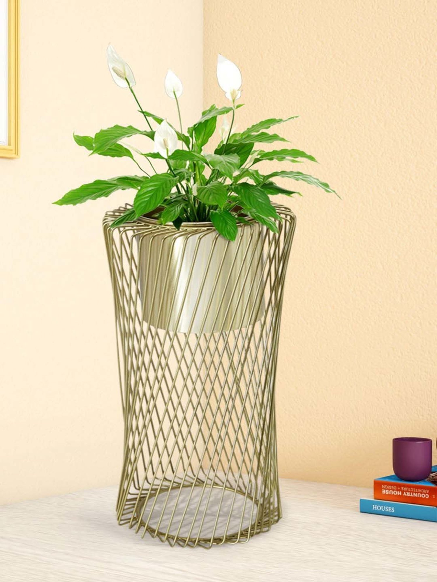 Living Scapes by Pantaloons Gold Iron Planter