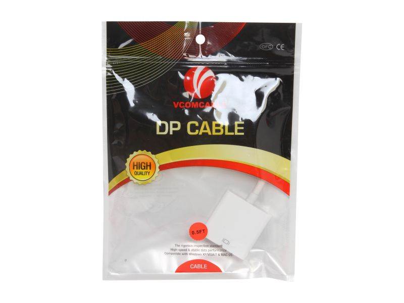 VCOM VC-MDP/DVI Mini DisplayPort M to DVI-D F White Adapter