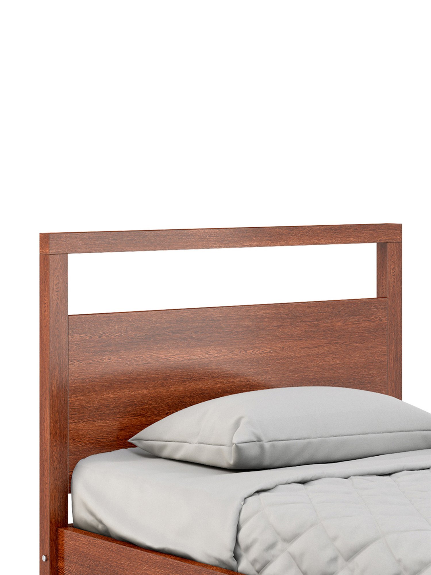 Pure Turner Solid Wood Single Bed in Dark Oak Finish