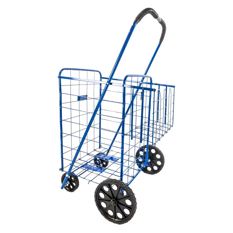 ATHome 43"X21"X3.5" Shopping Utility Storage Cart Blue