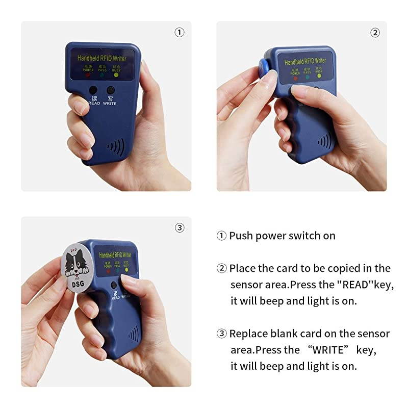 125KHz Card Reader Writer Readable 125khz EM4100 Chip card Compatible with Proximity II Card Including Keyfob 5pcs 3M Sticker 2pcs Blank Card 5pcs
