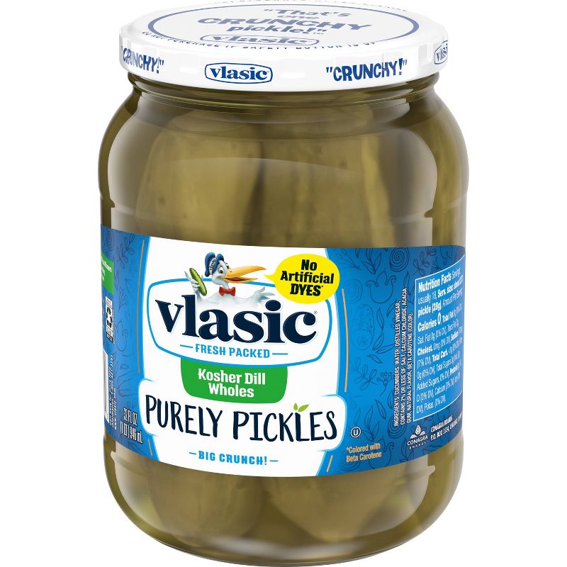 Vlasic Purely Pickles Kosher Dill Large Wholes - 32 fl oz