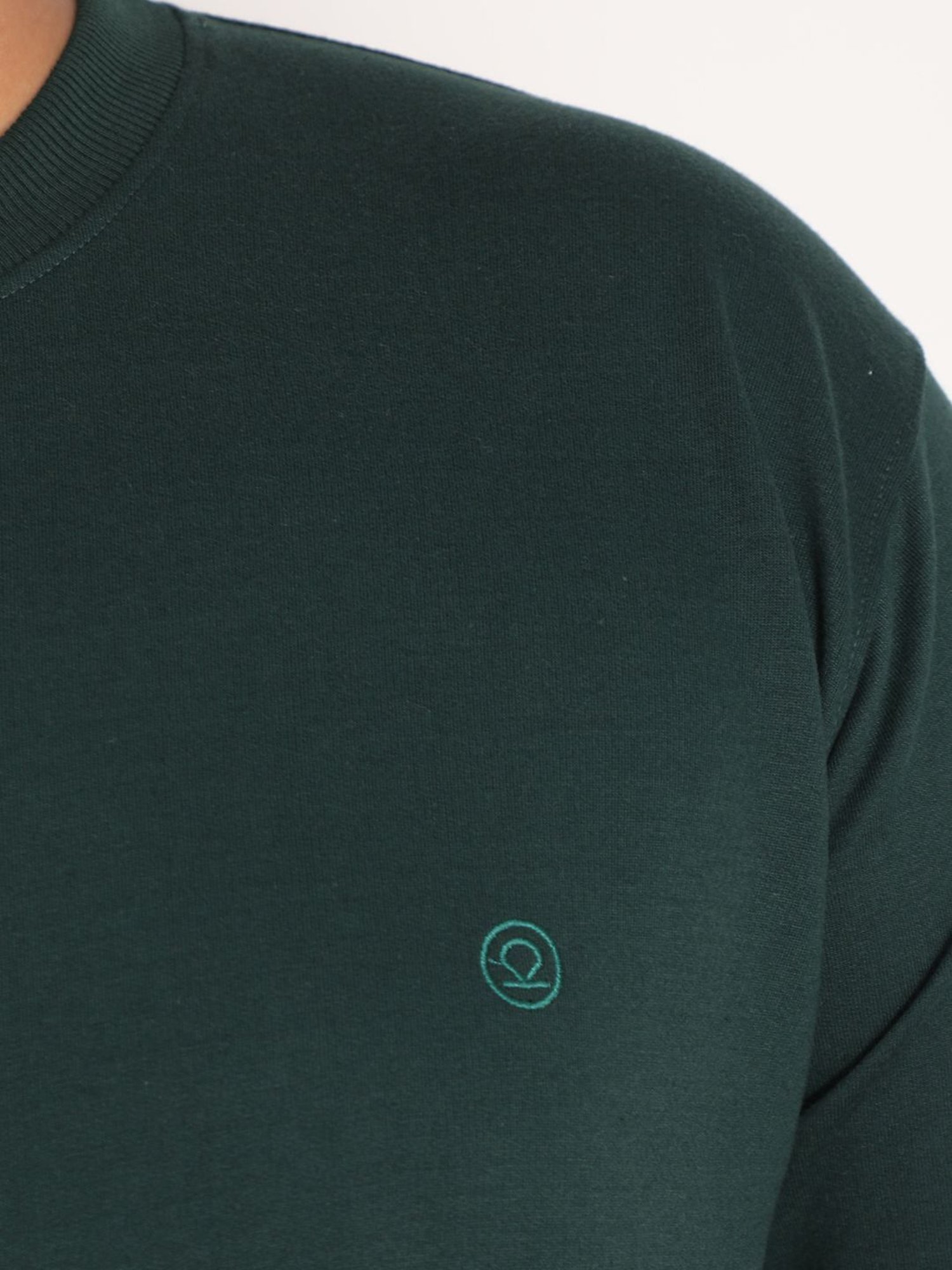 Chkokko Bottle Green Cotton Relaxed Fit Track Suit