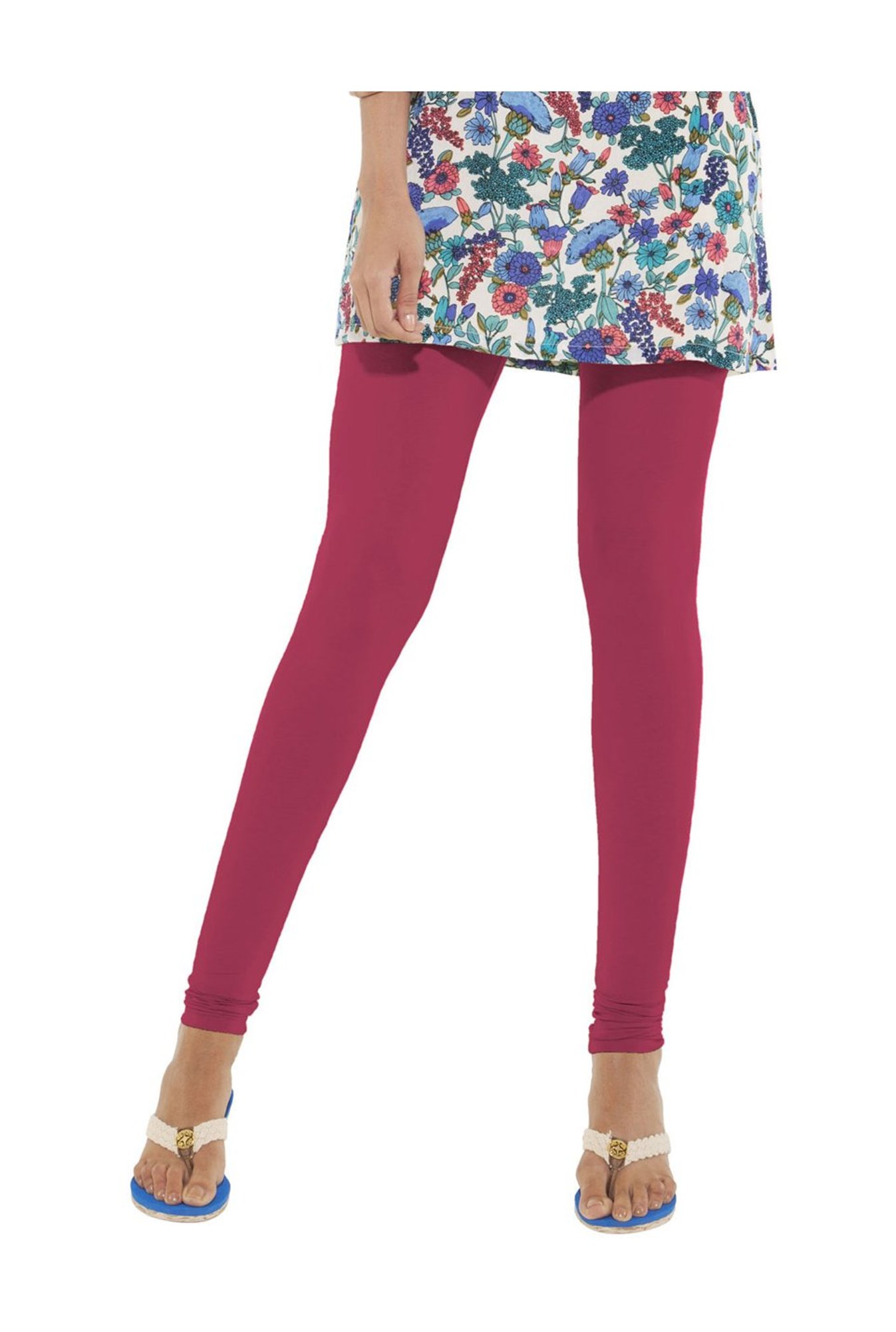 Go Colors Dark Pink Skinny Fit Churidar