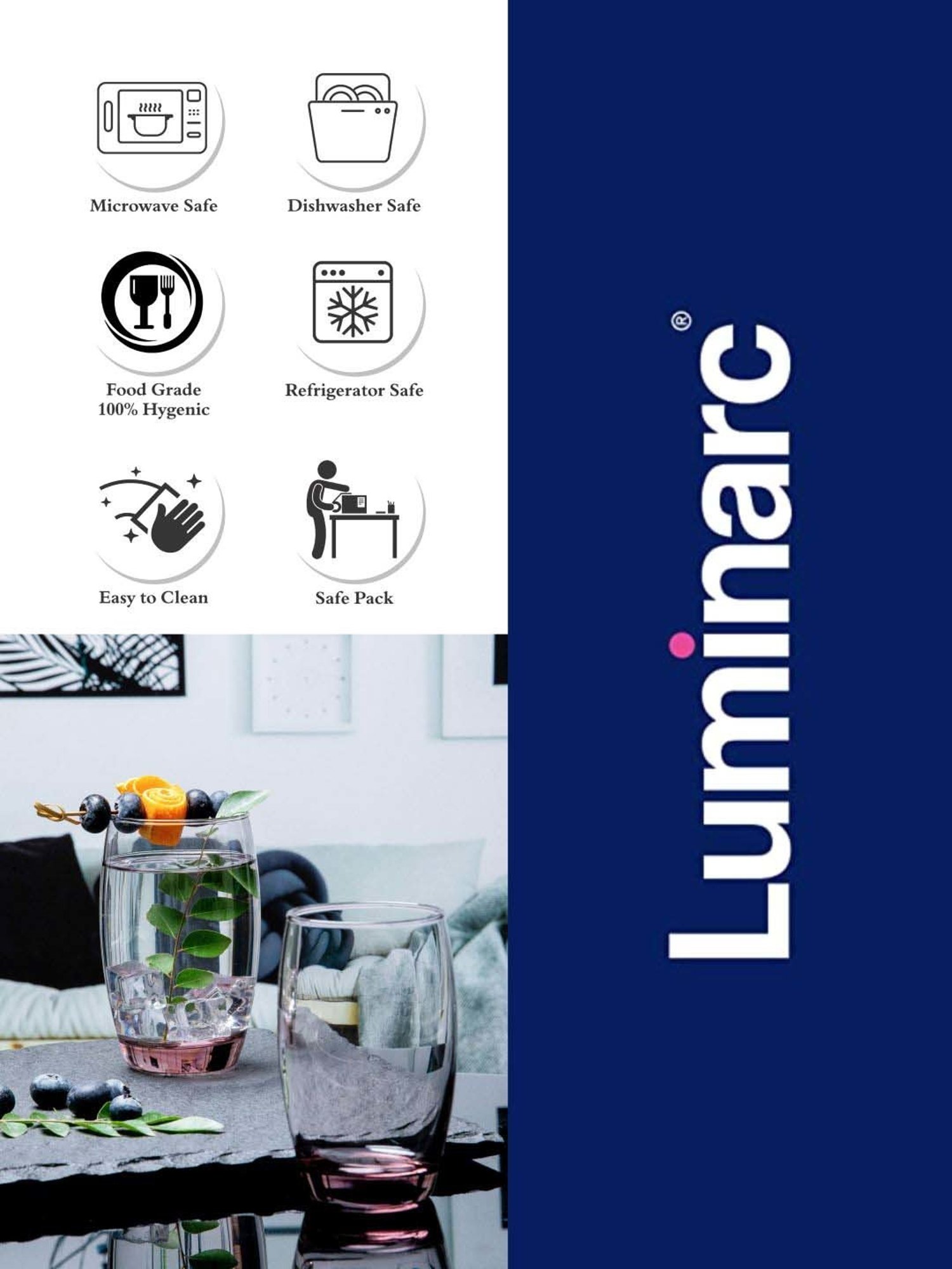 Luminarc Transparent Glass Tumbler (0.35 L) - Set of 6