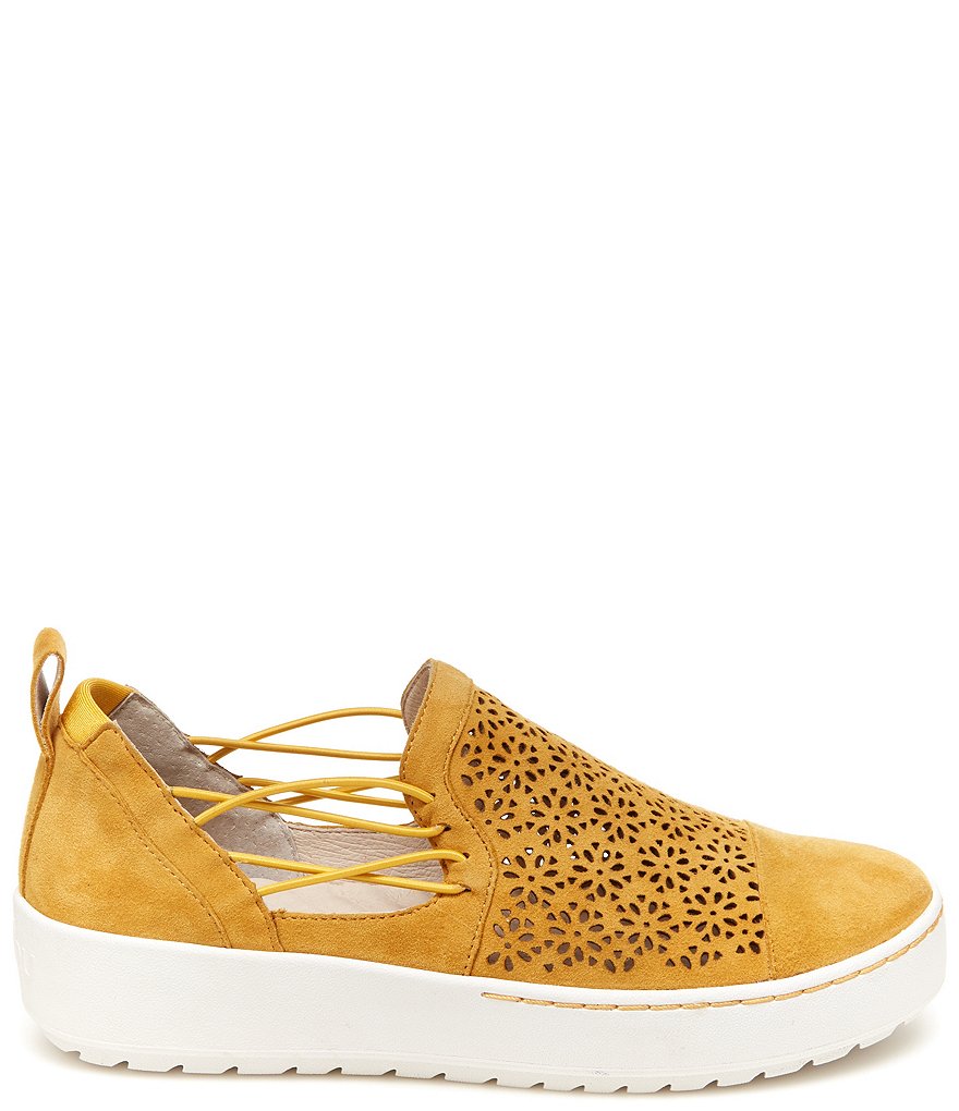 Jambu Erin Perforated Metallic Leather Slip On Sneakers