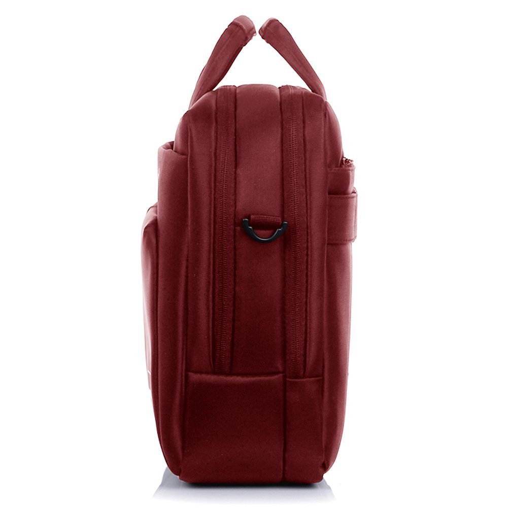 BRINCH(TM) Laptop Bag , 15.6 inch Nylon Waterproof Roomy Stylish Laptop Shoulder Messenger Bag Handle Bag Tablet Briefcase For 15-15.6 Inch Laptop/Tablet/Macbook/Notebook,Red