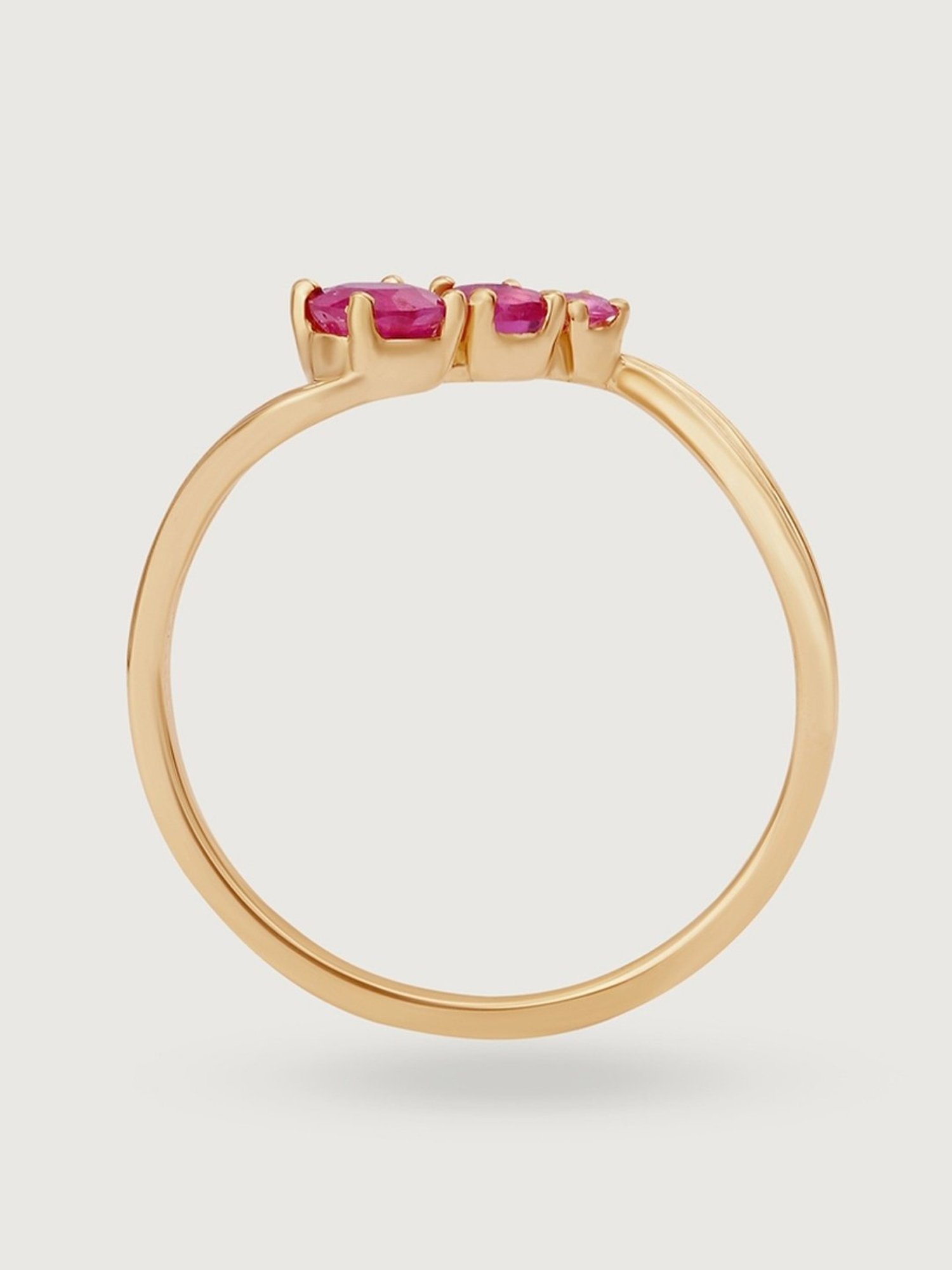 Mia by Tanishq Moonlit Ruby Charm 14k Gold & Finger Ring