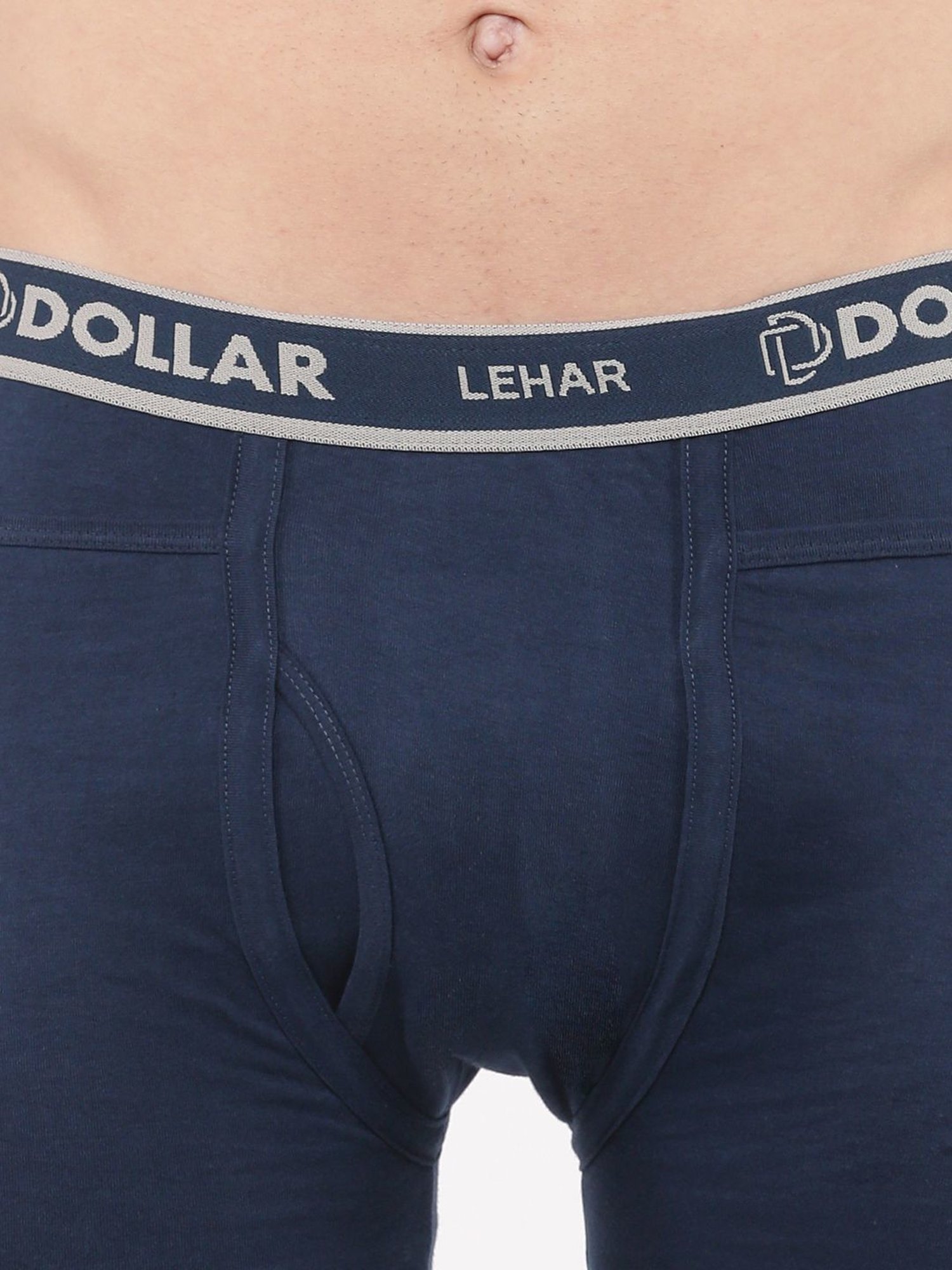 Dollar Lehar Assorted Cotton Regular Fit Trunks - Pack Of 3