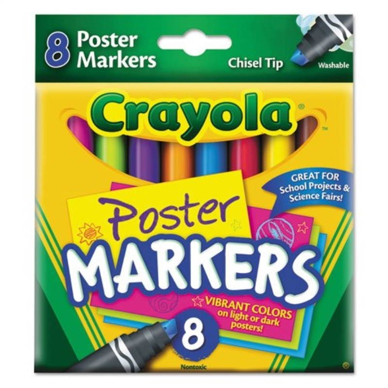 Crayola Poster Chisel Tip Markers8/Pkg