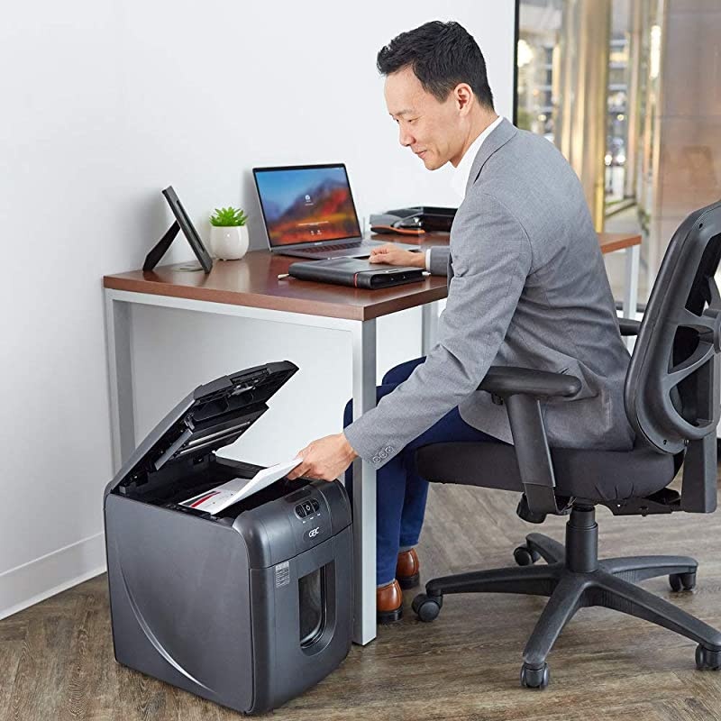 Paper Shredder, Auto Feed, 130 Sheet Capacity, Super Cross-Cut, Small Home Office Shredder, Stack-and-Shred 130X (1757571)