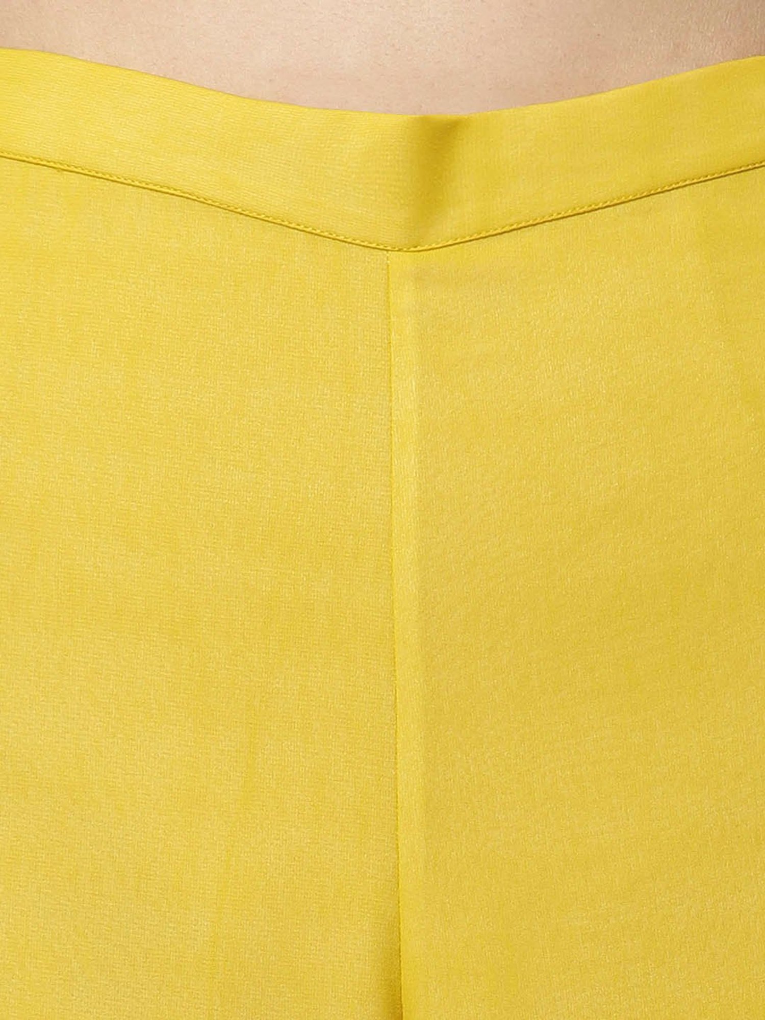 Office & You Yellow Straight Fit Palazzos