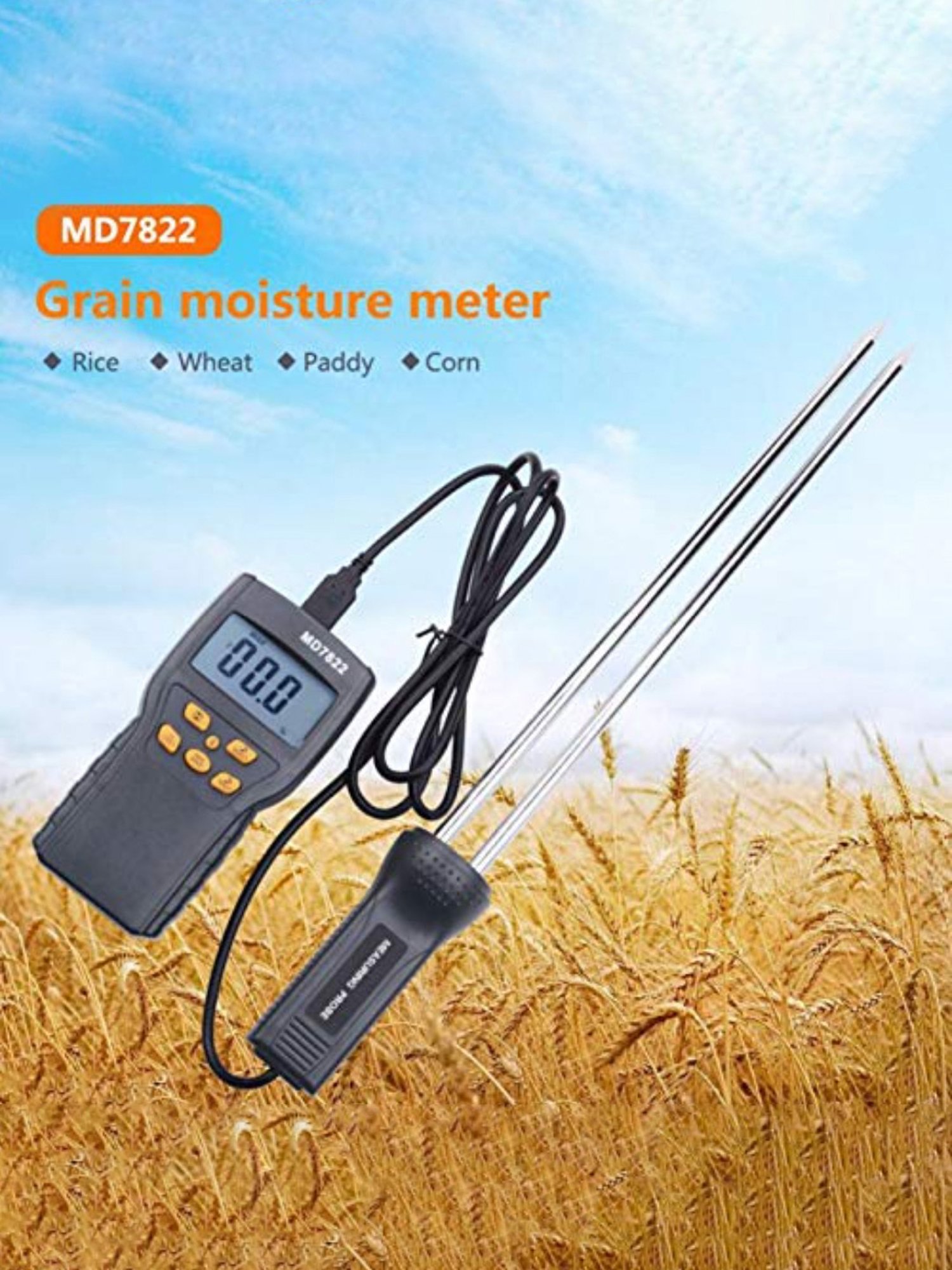 MCP Digital Grain Moisture Meter (Black)