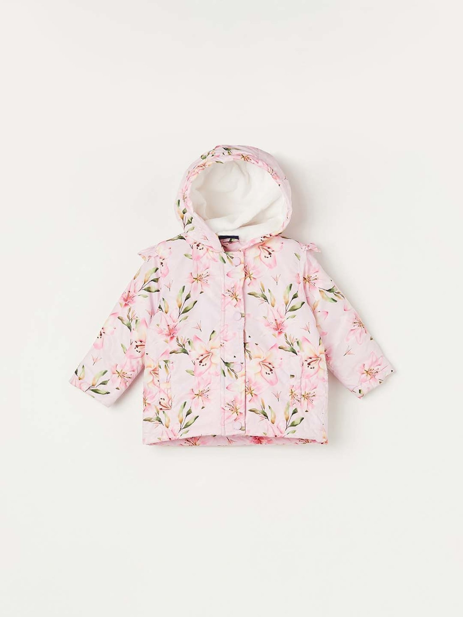 Juniors by Lifestyle Pink Printed Full Sleeves Jacket