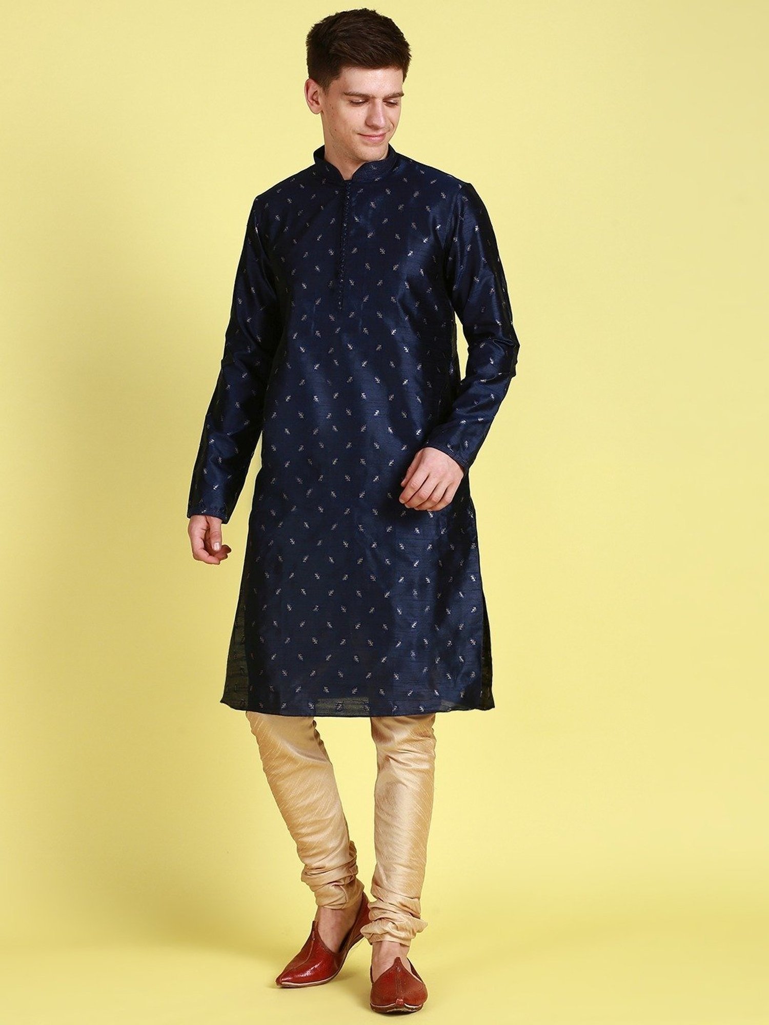 Sanwara Deep Blue Regular Fit Printed Kurta Bottom Set
