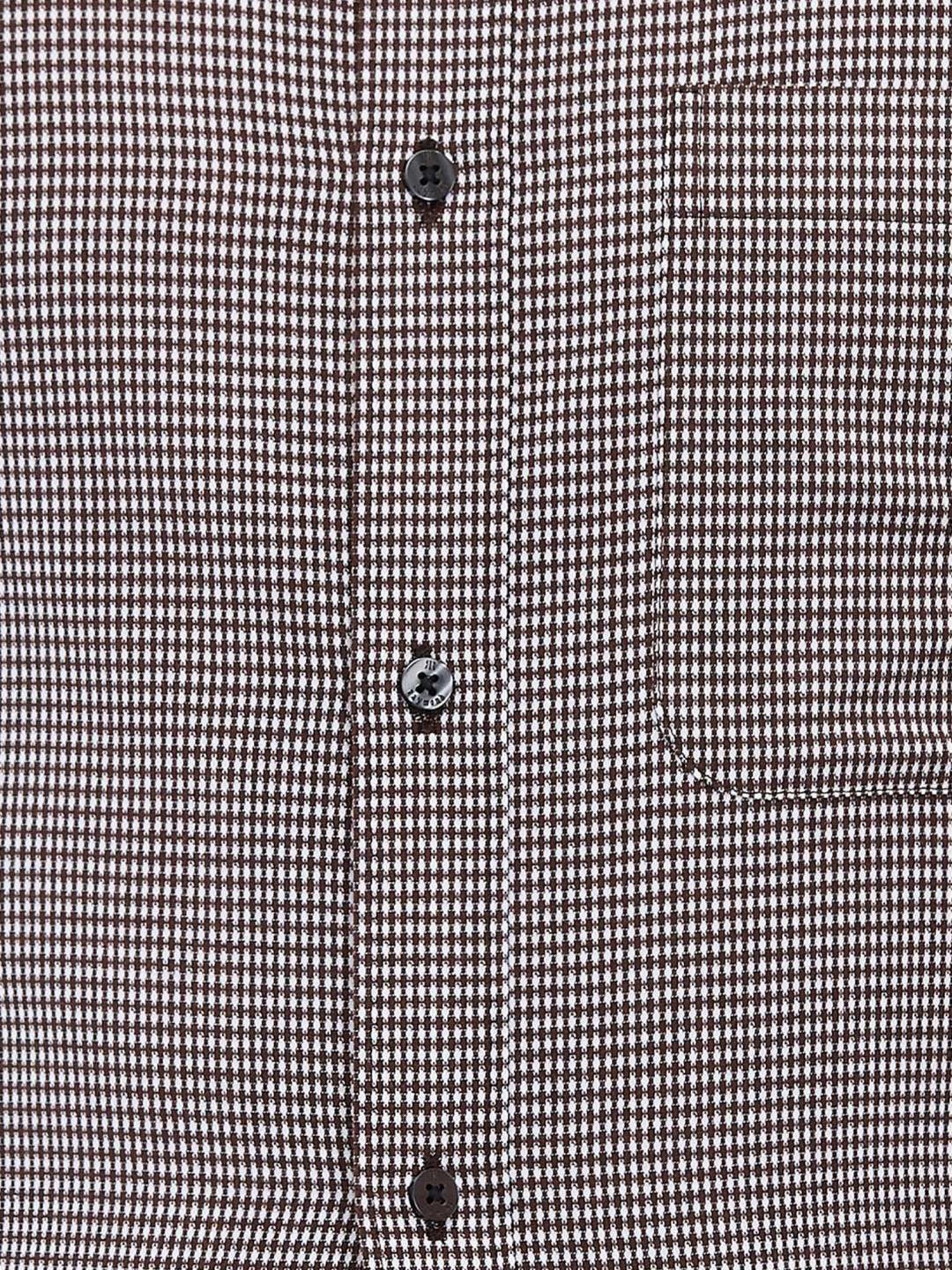 Raymond Black Cotton Slim Fit Self Pattern Shirt