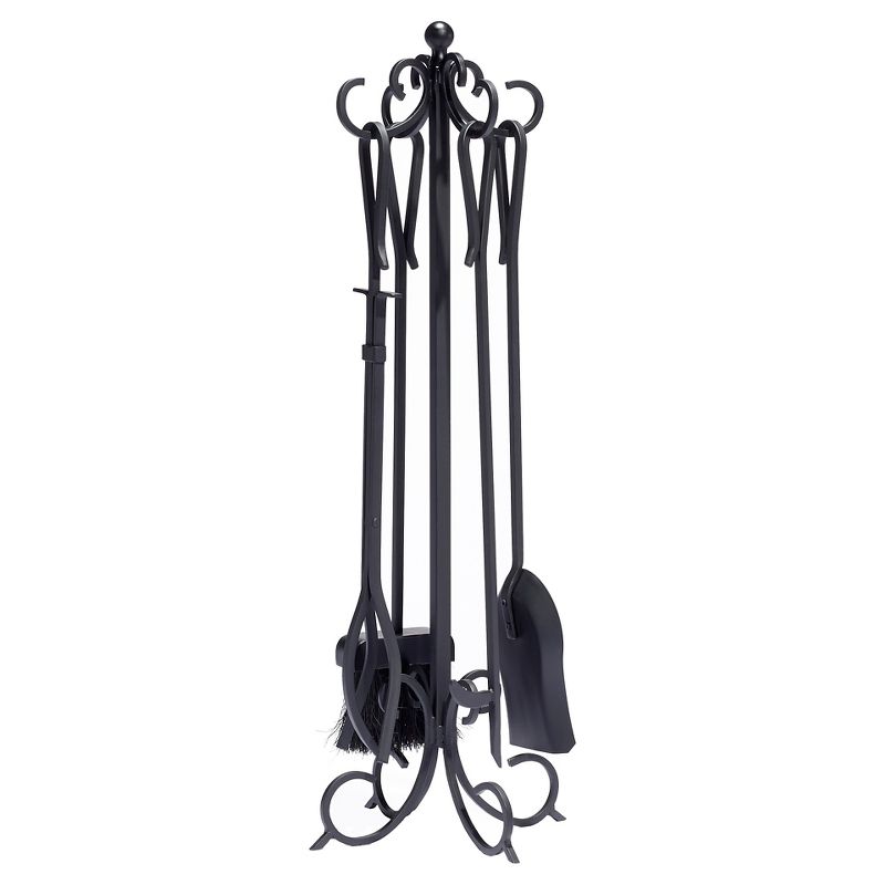 Pleasant Hearth Lewis 5Pc Fireplace Toolset Black