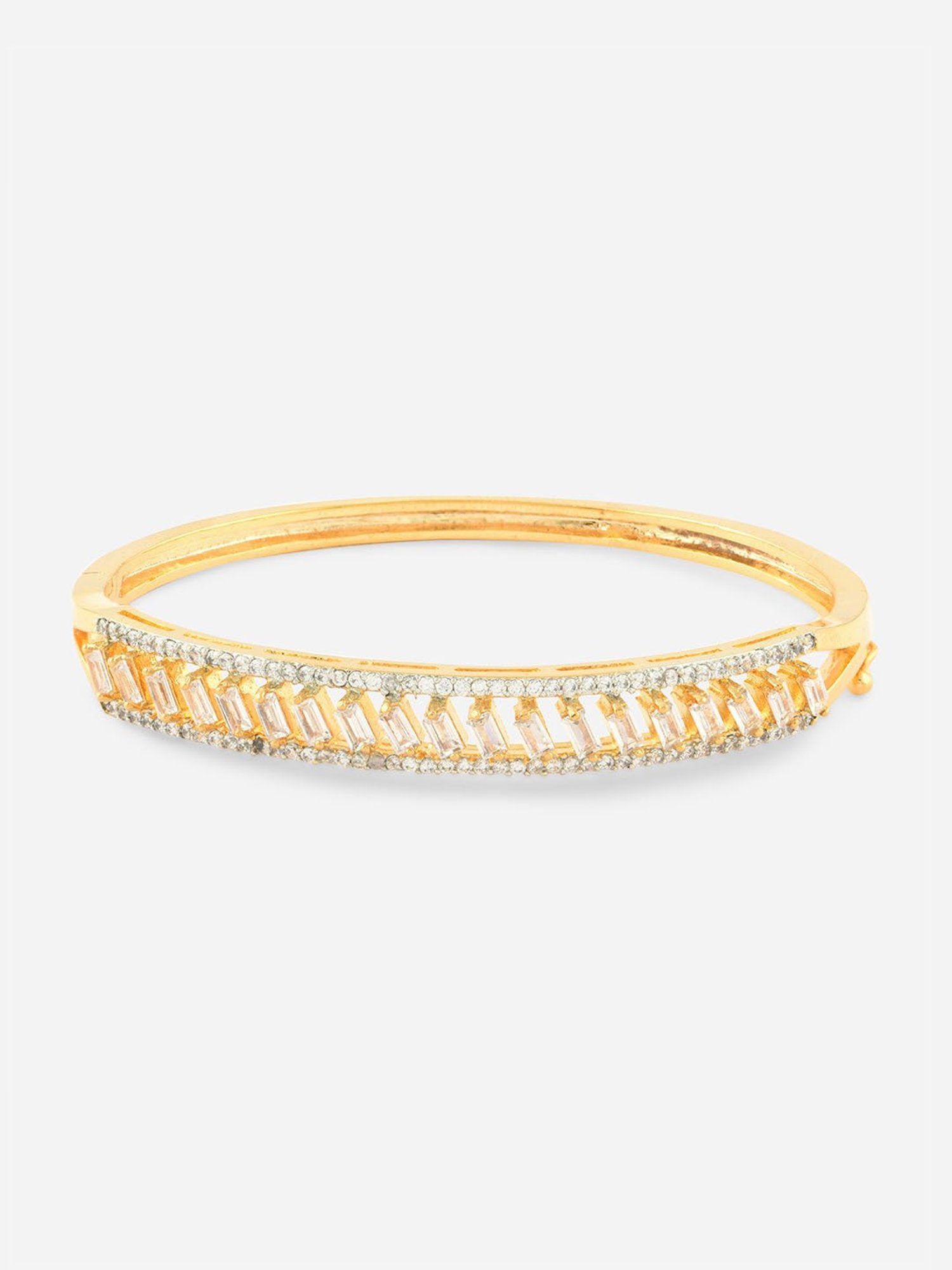Fida American Diamond Gold-Plated Bangle-style Bracelet for Women