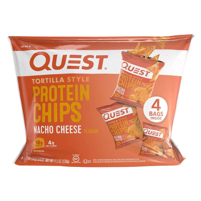 Quest Tortilla Style Protein Chips - Nacho Cheese - 4ct/4.5oz