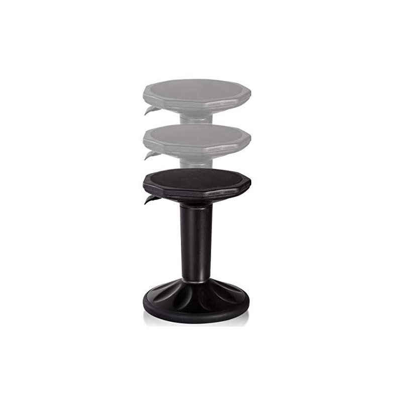 Wobble Chair Adjustable-Height 23 Inch Active Learning Stool Sitting Balance Chair for Office Stand Up Desk (Black)