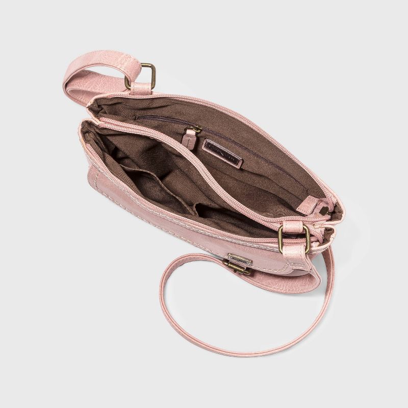 Concept Zip Closure Crossbody Bag - Blush Pink