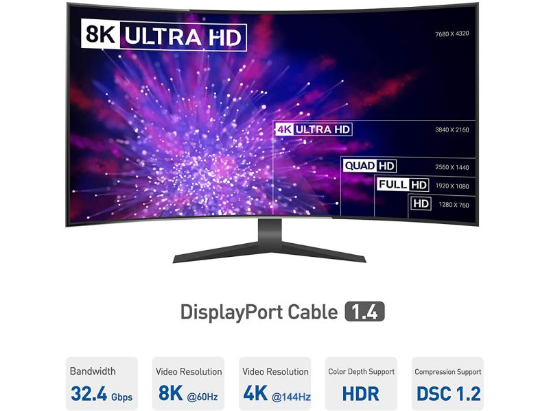 DisplayPort Cable with Latches MM DP to DP 1080p 50ft P580050